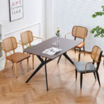 rattan leather chair