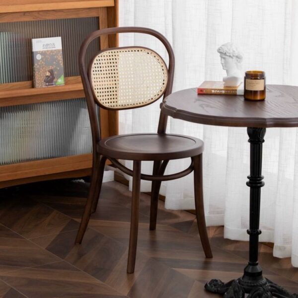 Solid wood rattan chair