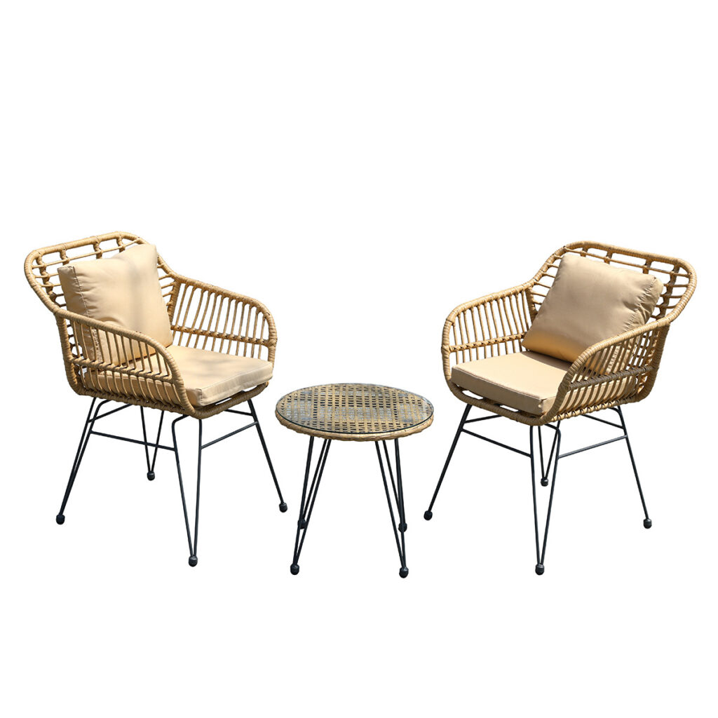 Armrest rattan chair