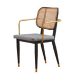 rattan leather chair
